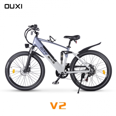 OUXI V2 Electric Bikes 36V 250w/500/750W/1000W Commuting Electric City Bicycle Step for Adult